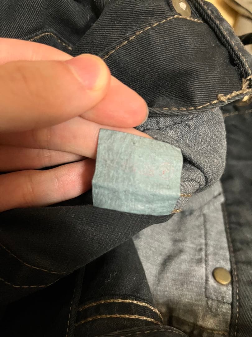 ifsixwasnine ブラックブーツカットデニム レースアップ