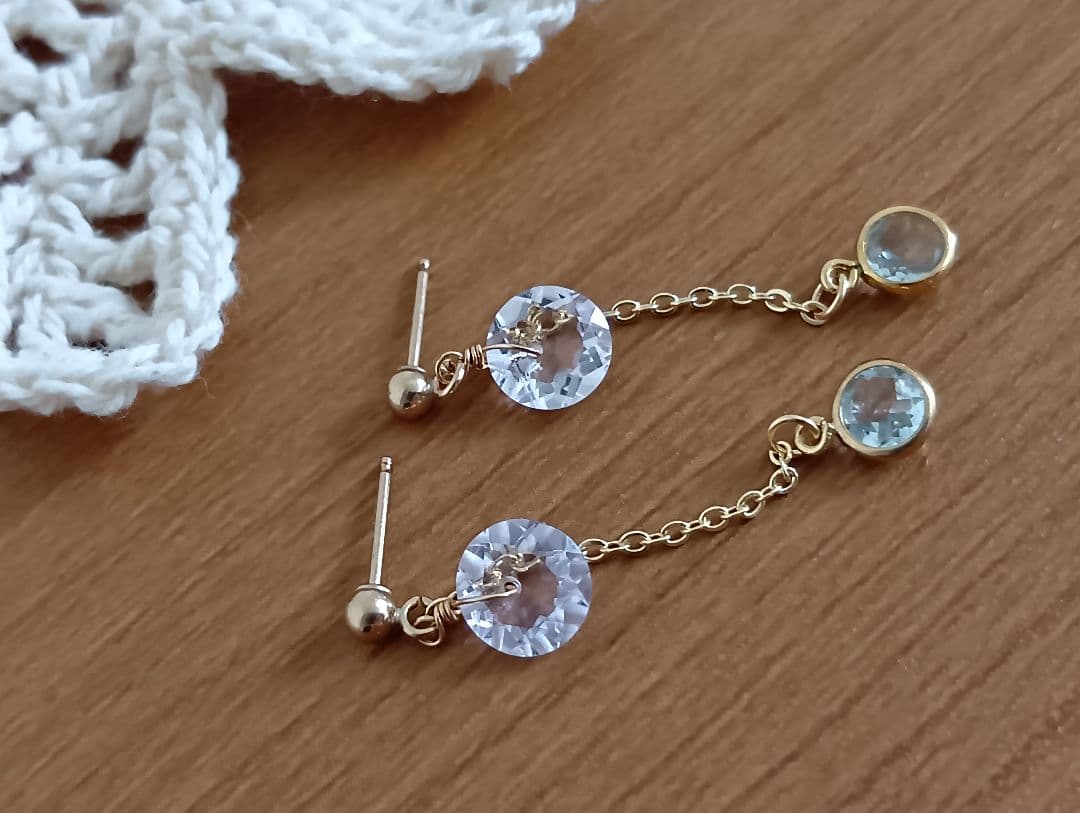 454 14kgfピンクアメジストリーフカットのチャーム