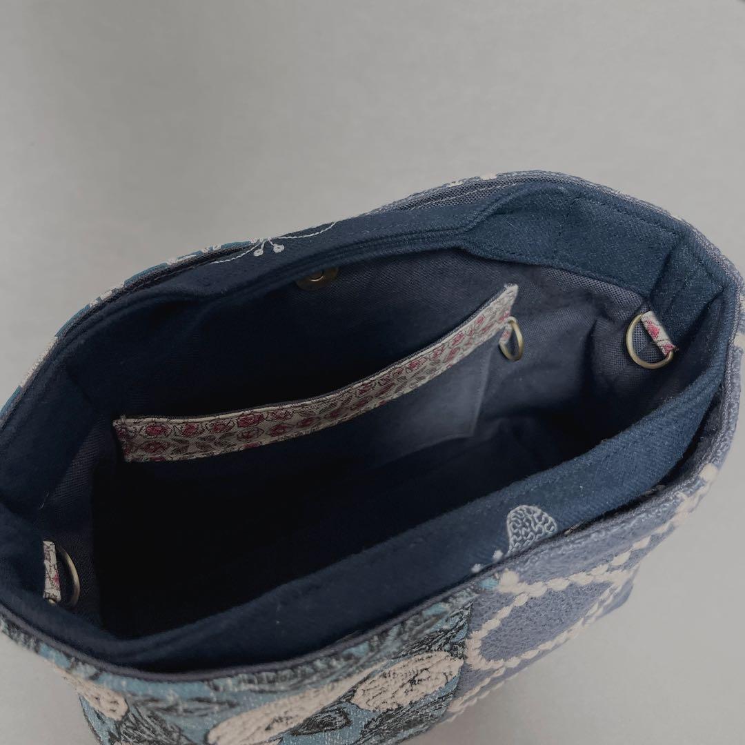 ハンドメイド　ミナペルホネン　くしゅっとトートバッグmini⑅︎◡̈︎*