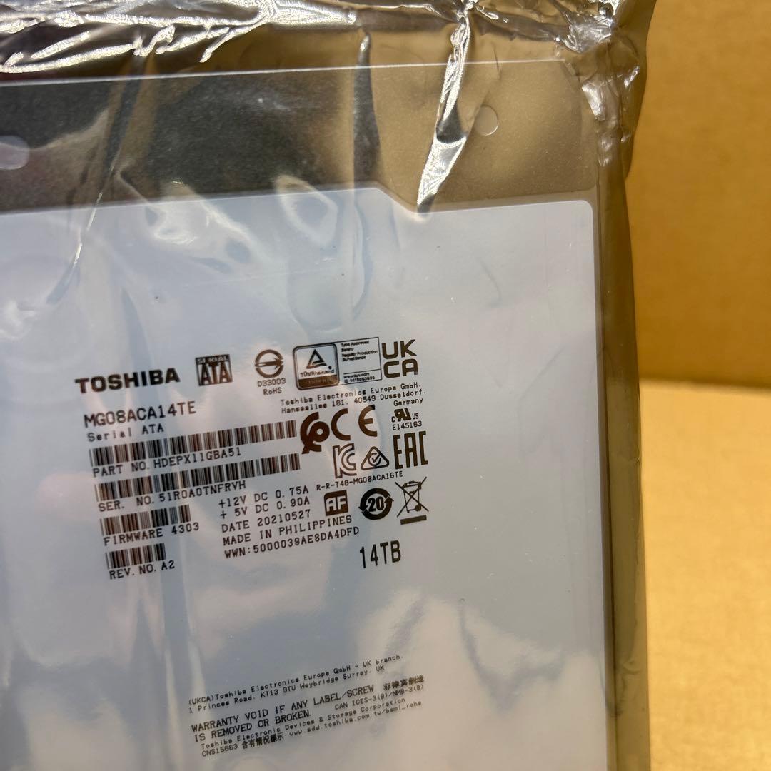 東芝 HDD 14TB MG08ACA14TE