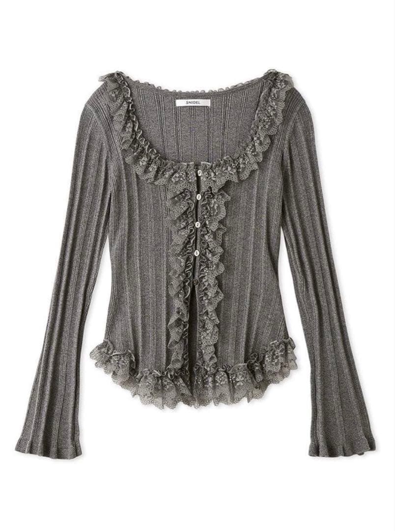 スナイデル　Sustainableフリルニットプルオーバー