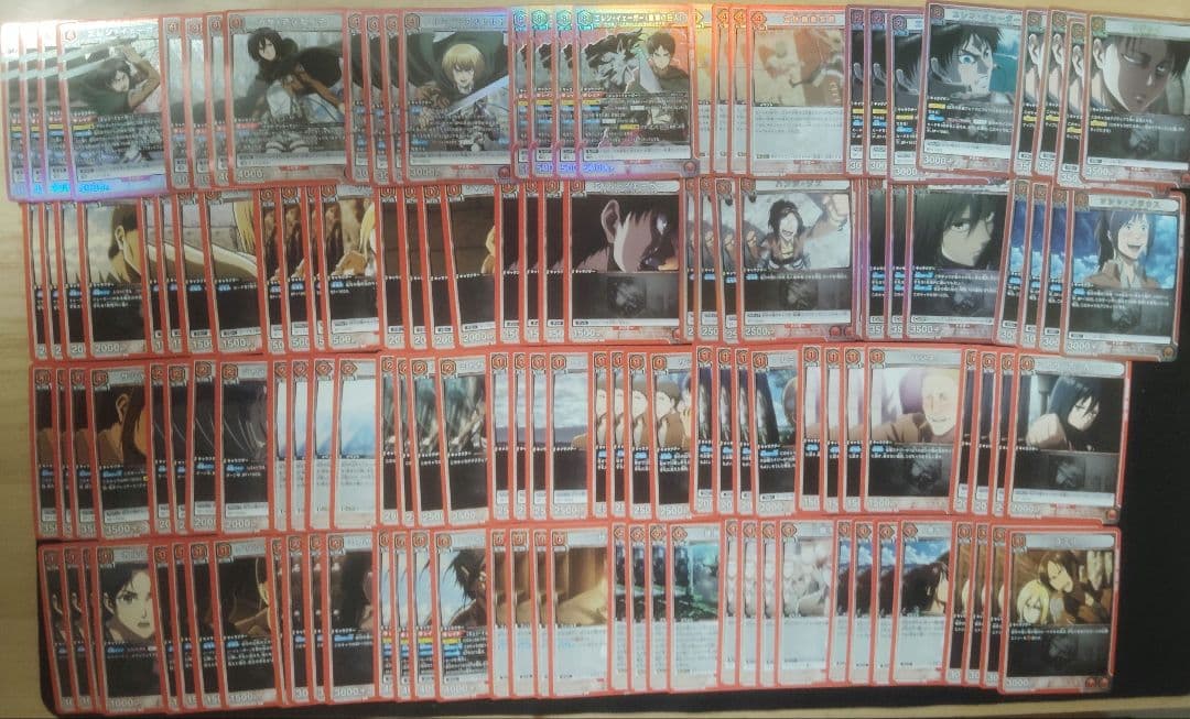 ユニオンアリーナ　進撃の巨人　赤　SR以下4コン＋スタートデッキ関連