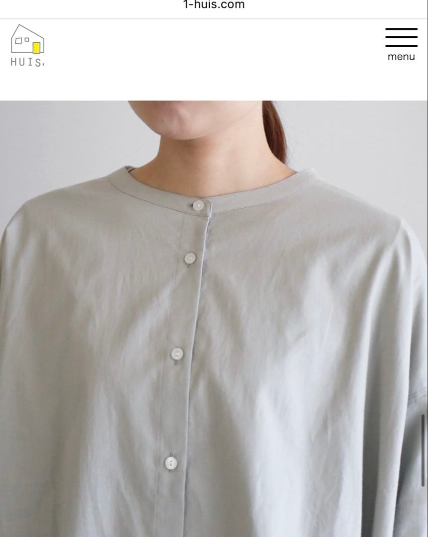 k*u様 定価21,780円 huis 遠州織物 グレーシャツ
