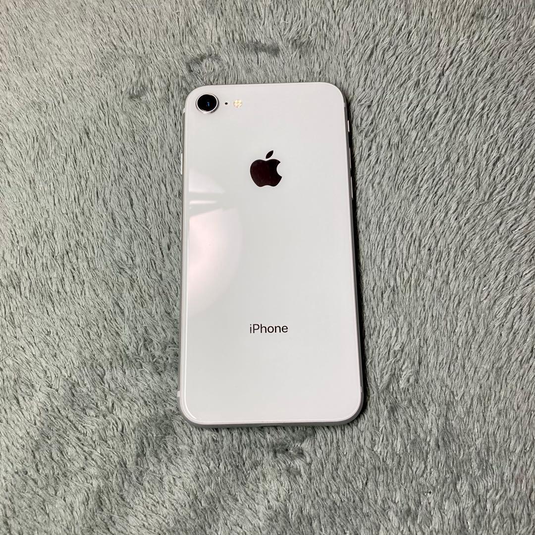 【美品】iPhone 8 64GB ホワイト SIMフリー 純正バッテリー 本体
