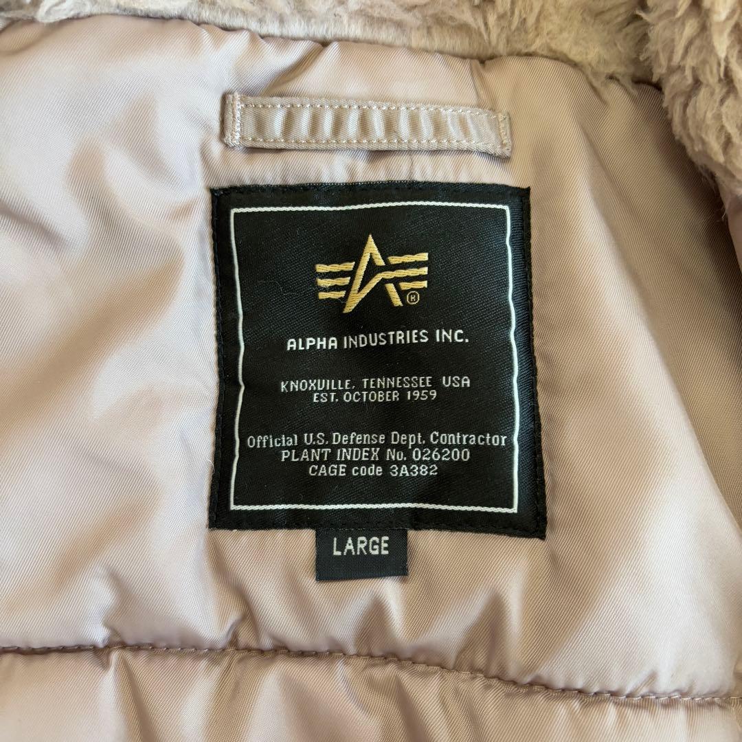 希少カラー✨ アルファ N-3B フライトジャケット ラクーンファー L ピンク