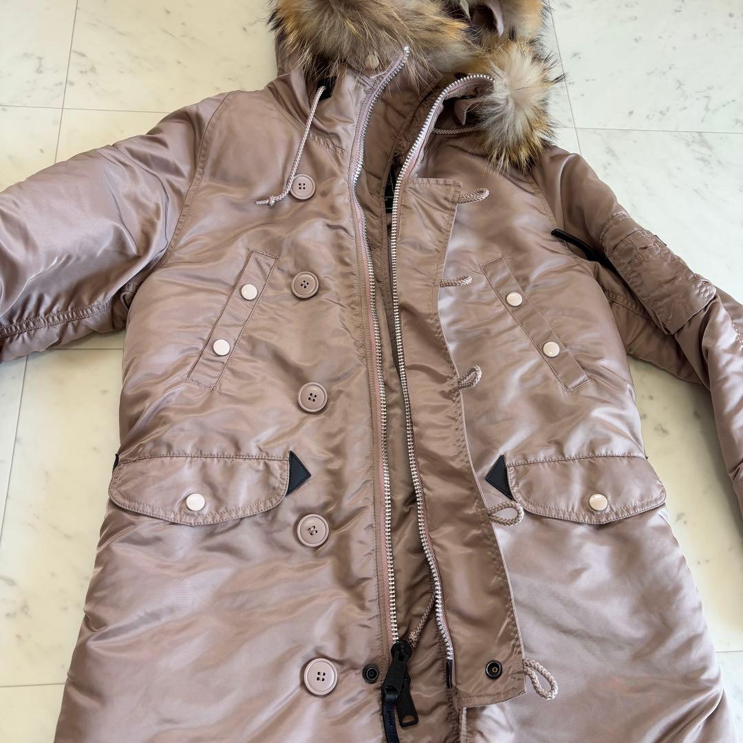 希少カラー✨ アルファ N-3B フライトジャケット ラクーンファー L ピンク