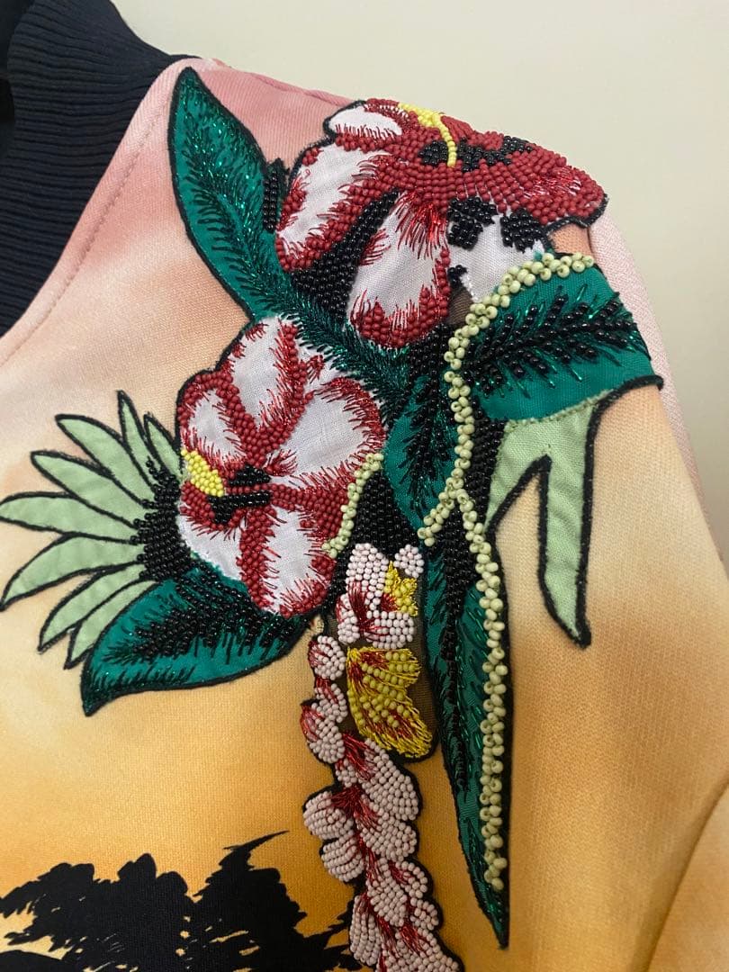 spice　Valentino パームツリー装飾ブルゾン