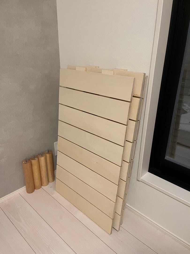 【送料込み】無印良品 木製ベッドフレーム セミダブル