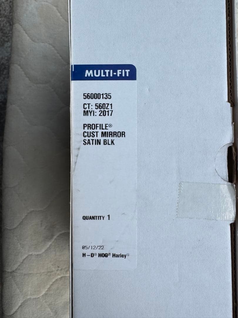 ハーレーダビットソン　プロファイル・カスタムミラー　サテンブラック