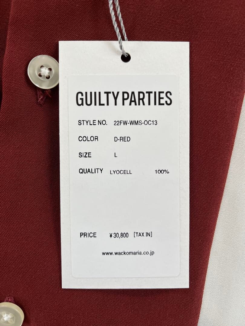 ワコマリア TWO-TONE 50’s SHIRT TYPE-4 RED