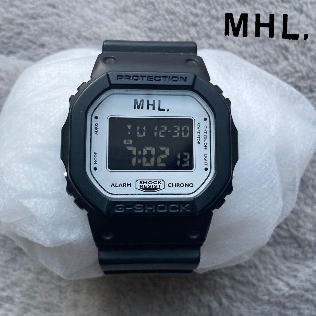 電池新品・美品　G-SHOCK MHL. デジタル腕時計　コラボ　黒×白