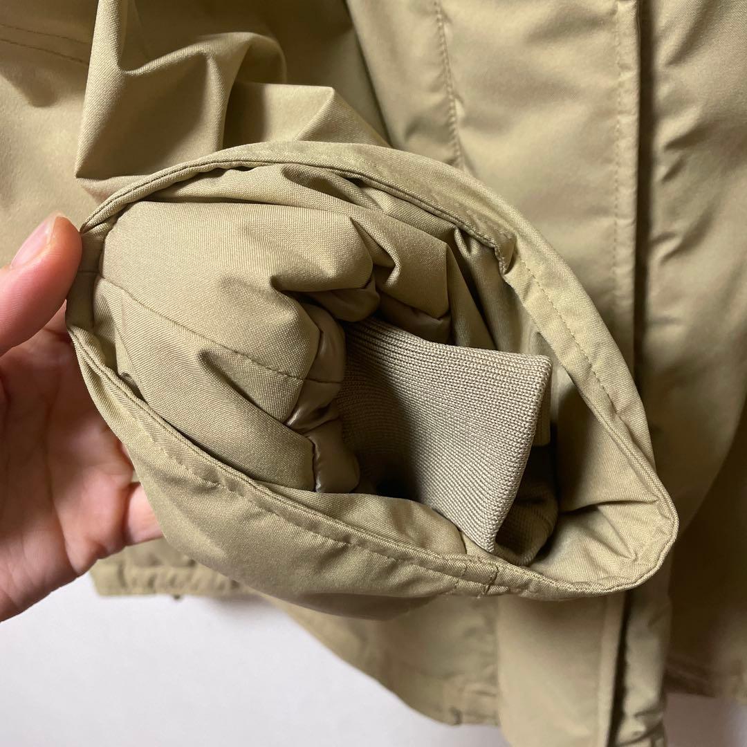 【美品】撥水フーデッドダウンハーフコート 38