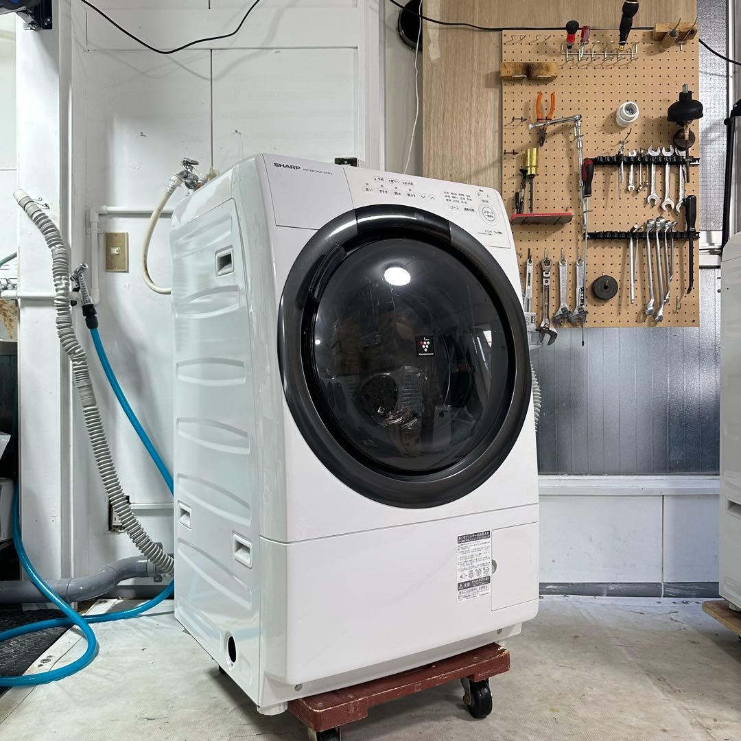 SHARP ES-S7G-WR 2022年製　ドラム式洗濯機　分解洗浄
