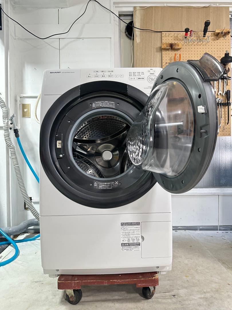 SHARP ES-S7G-WR 2022年製　ドラム式洗濯機　分解洗浄