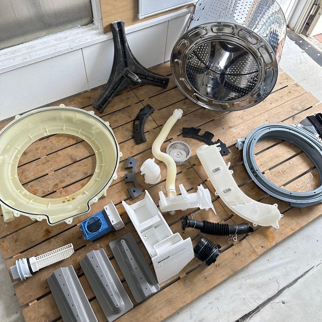 SHARP ES-S7G-WR 2022年製　ドラム式洗濯機　分解洗浄