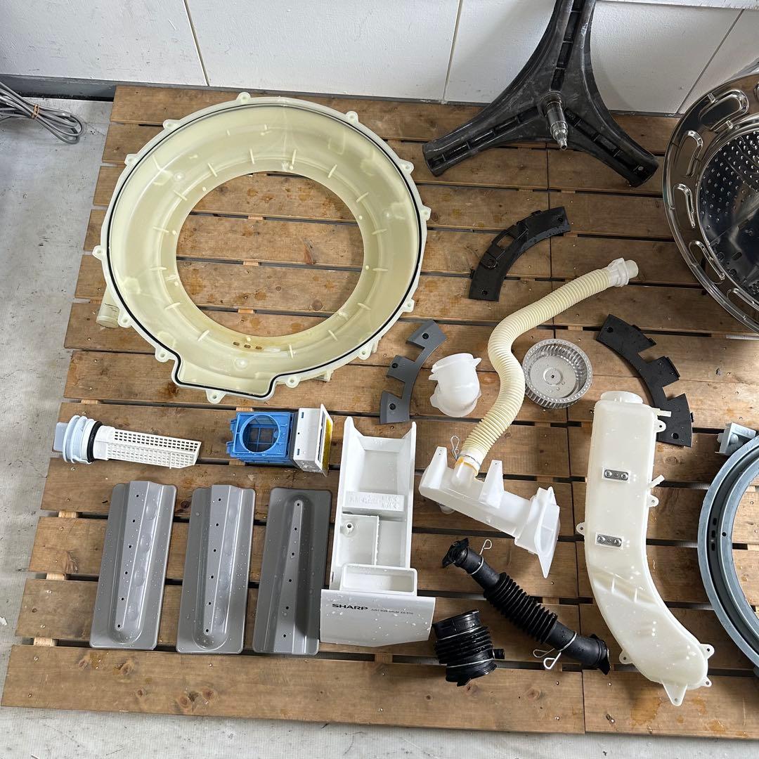 SHARP ES-S7G-WR 2022年製　ドラム式洗濯機　分解洗浄