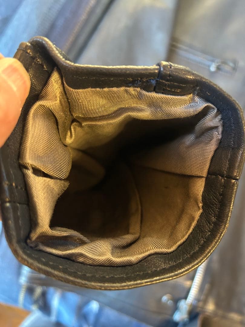 アディクトクローズ　シングルライダースジャケット 38 ネイビー