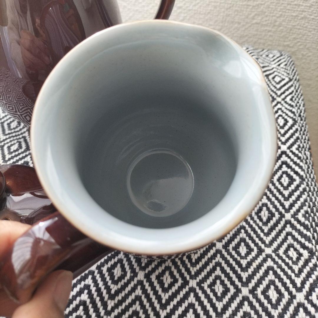 イギリス　ビンテージ　denby コーヒーポット　＆　クリーマー