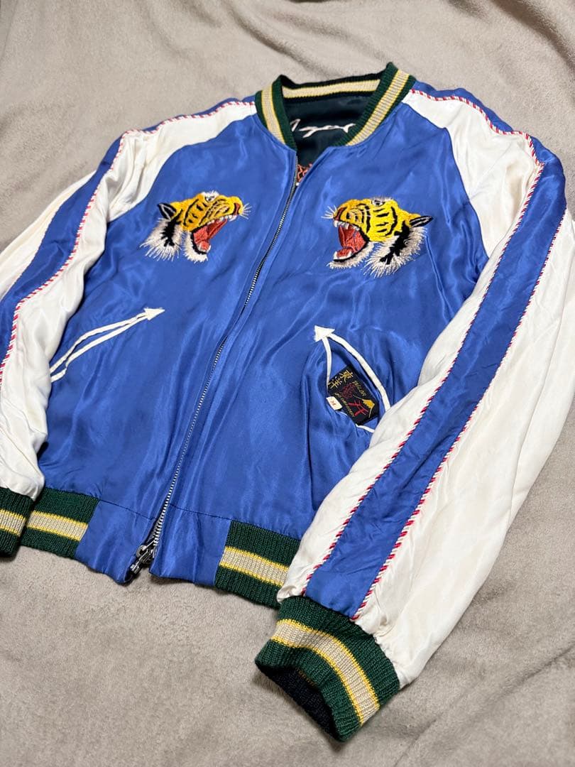 美品 テーラー東洋 ２面用 虎 龍 日本限定スカジャン レーヨン vintage