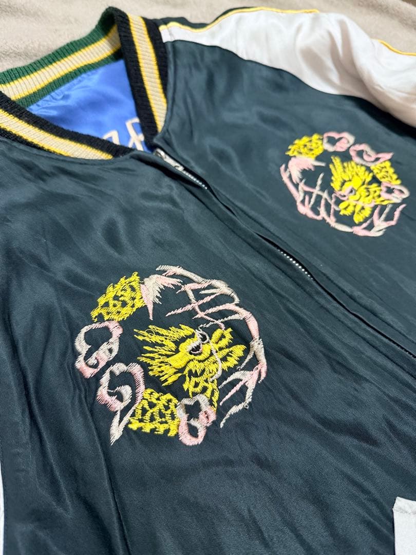 美品 テーラー東洋 ２面用 虎 龍 日本限定スカジャン レーヨン vintage