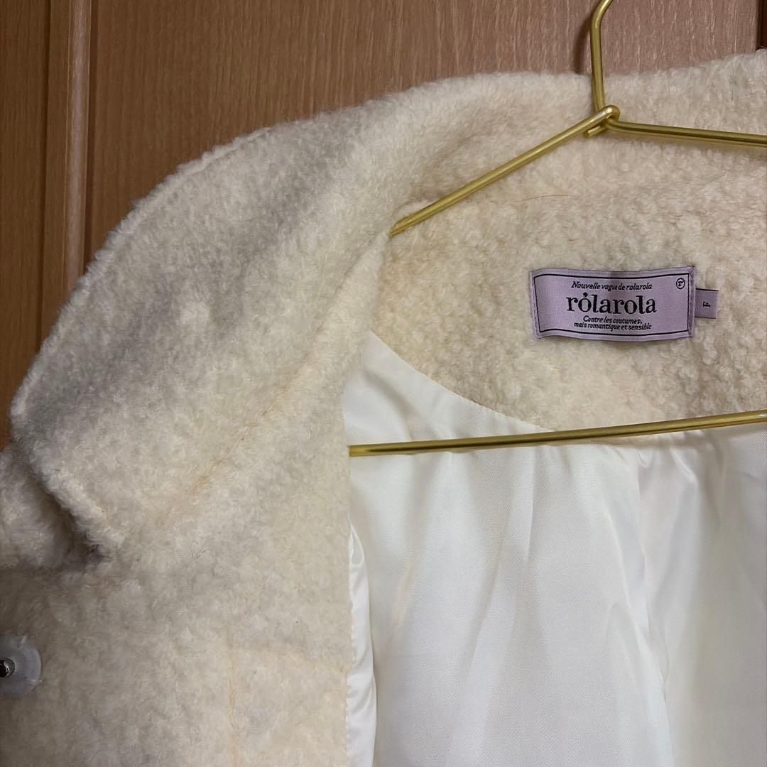 ROLAROLA DUFFLE HALF COAT IVORY 韓国アイドル着用