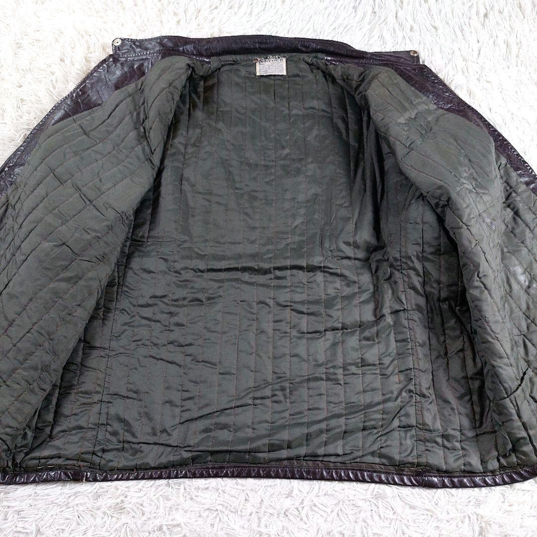 60~70s 希少 シングルレザーライダース 五角形TALON 逆ハの字ジップ