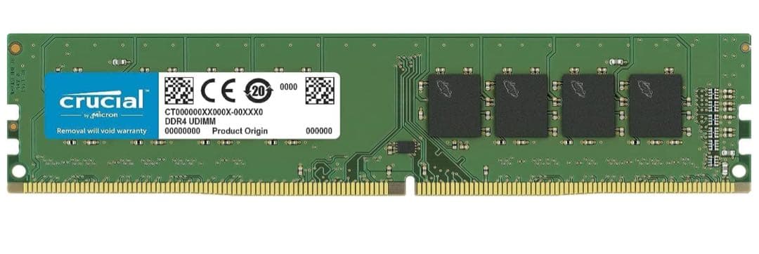 Crucial DDR4 16GB メモリ を2枚　32GB