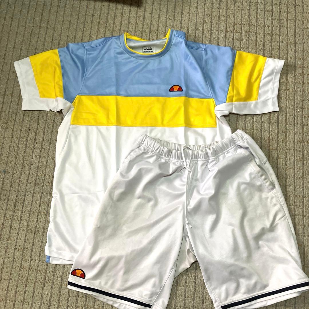美品♡ellesseエレッセ☆テニスウェア☆メンズLサイズセットアップ4枚セット