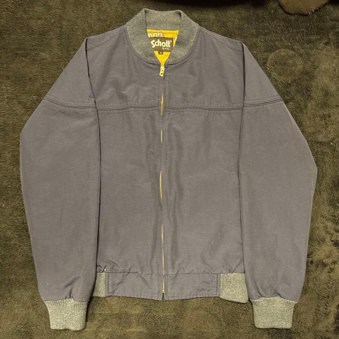 【美品】Schott ダービージャケット ショット S ネイビー 完売品 希少
