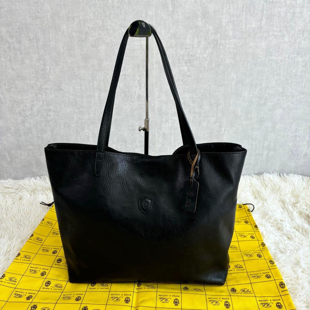 フェリージ　15-50 トートバッグ　オールレザー　シボ革　ロゴ型押