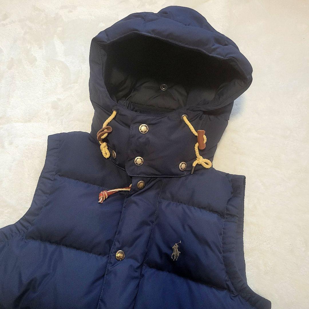 2way✨ポロラルフローレン　ダウンベスト　ポニー刺繍　フード取り外し可能　現行