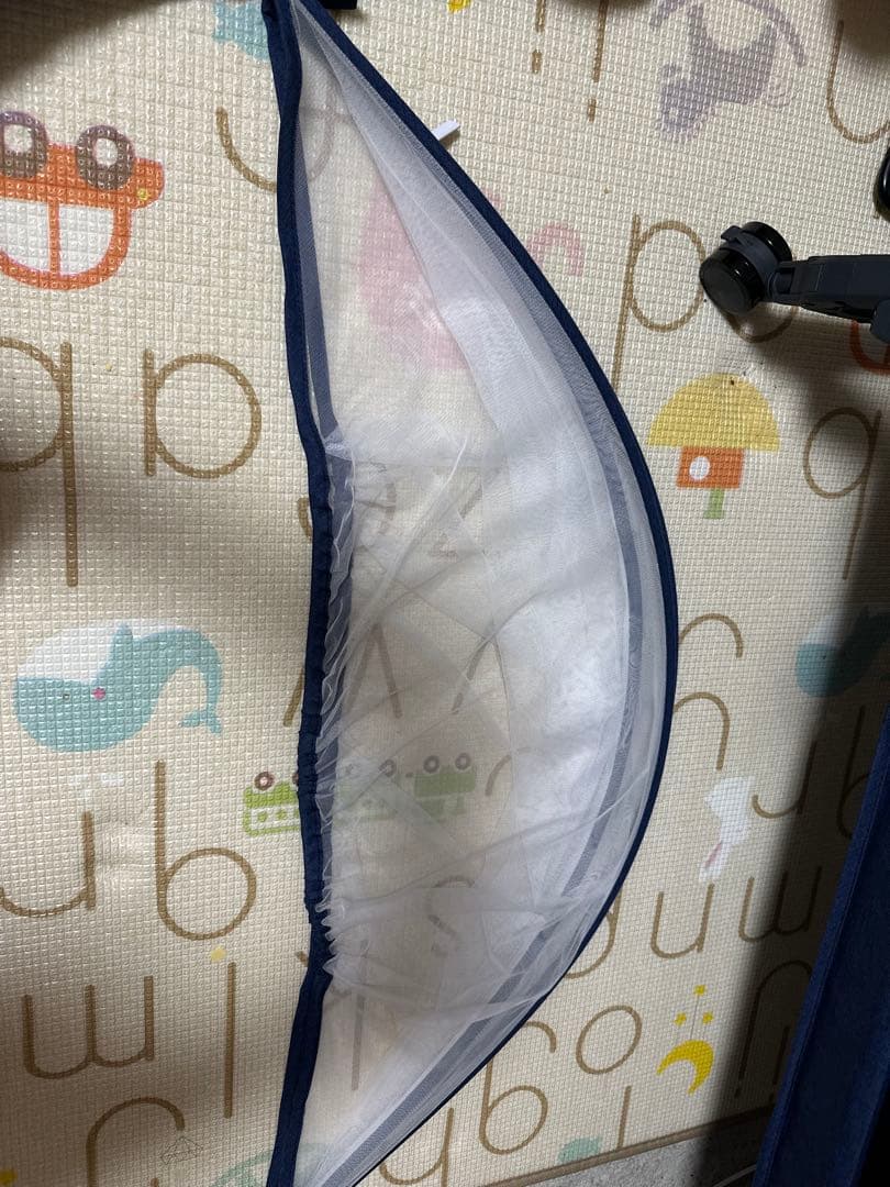 HZDMJ ベビーベッド ネイビー　美品