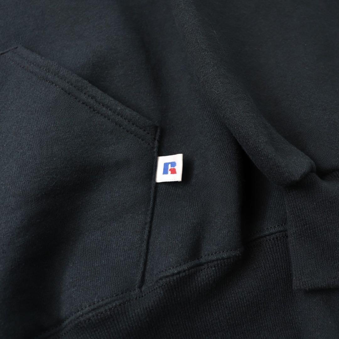 レアカラー USA製 ダークグリーン 90s ラッセル ジップパーカー 無地