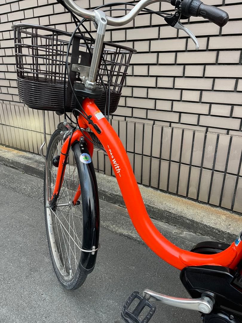 12.8ahヤマハパスウィット電動アシスト自転車26インチ防犯登録送料込み