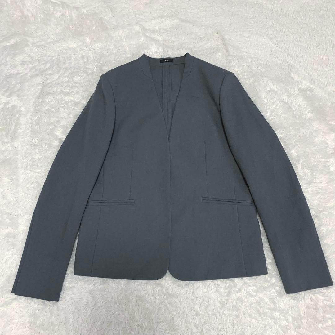 トミPLST ノーカラージャケット パンツ セットアップ