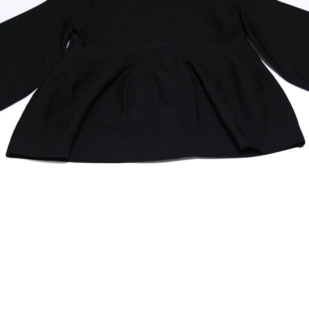 ella selectshop プルオーバー　スカラップニット襟付き　ブラック