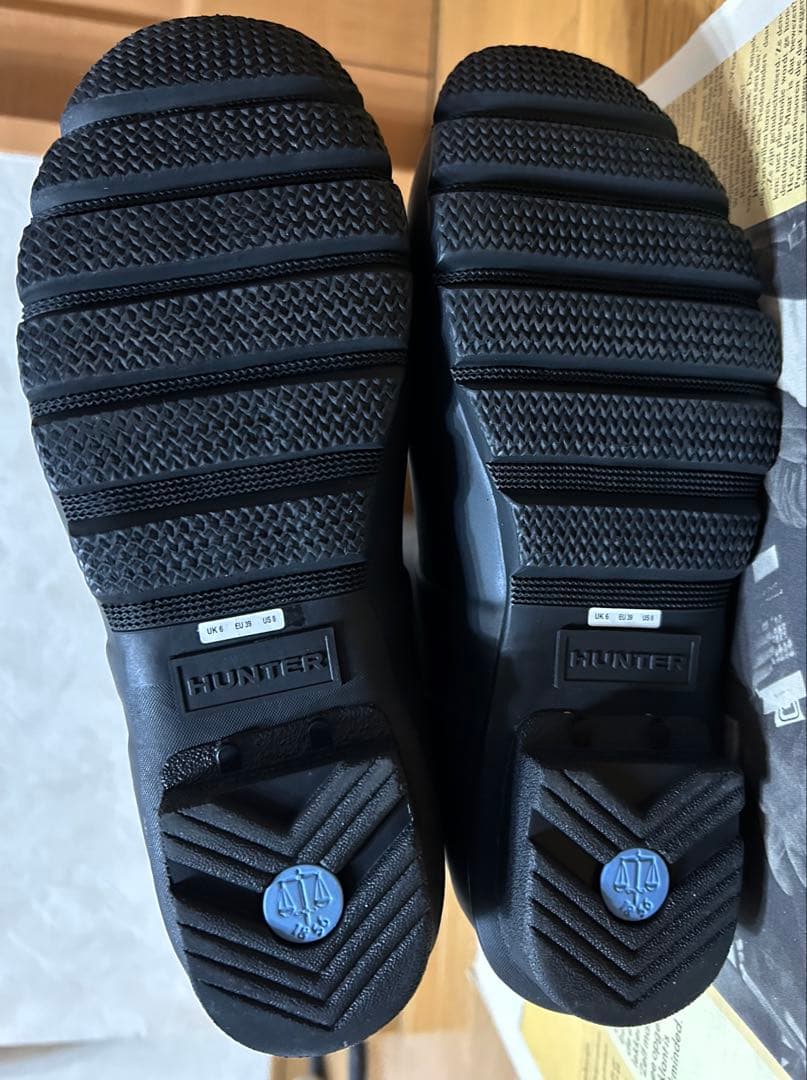 HUNTER ハンター ロングレインブーツ 黒 25センチ