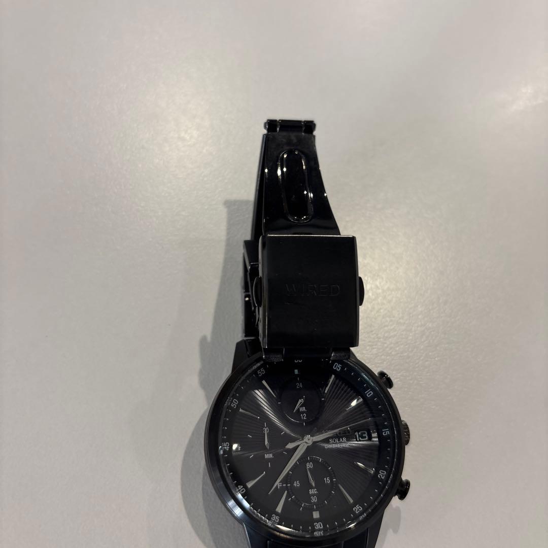 ワイヤード　セイコー　クロノグラフ　ブラック