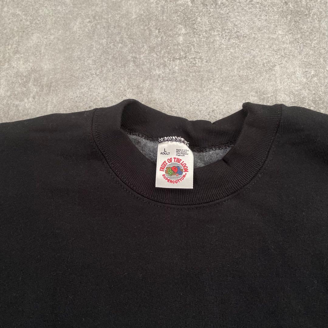 90s フルーツオブザルーム L USA製 スウェット デッドストック 黒