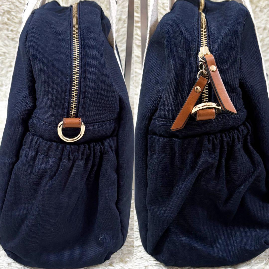 【未使用級】クロエ マザーズバッグ 2way ショルダーバッグ ネイビー
