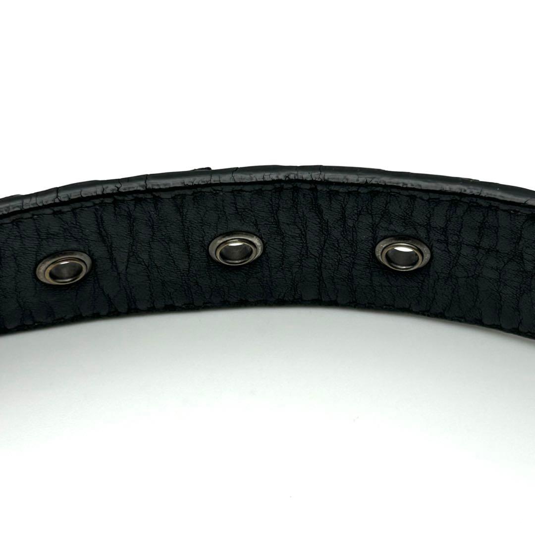 BOTTEGA VENETA ブラック 編み込み レザーベルト BALLY