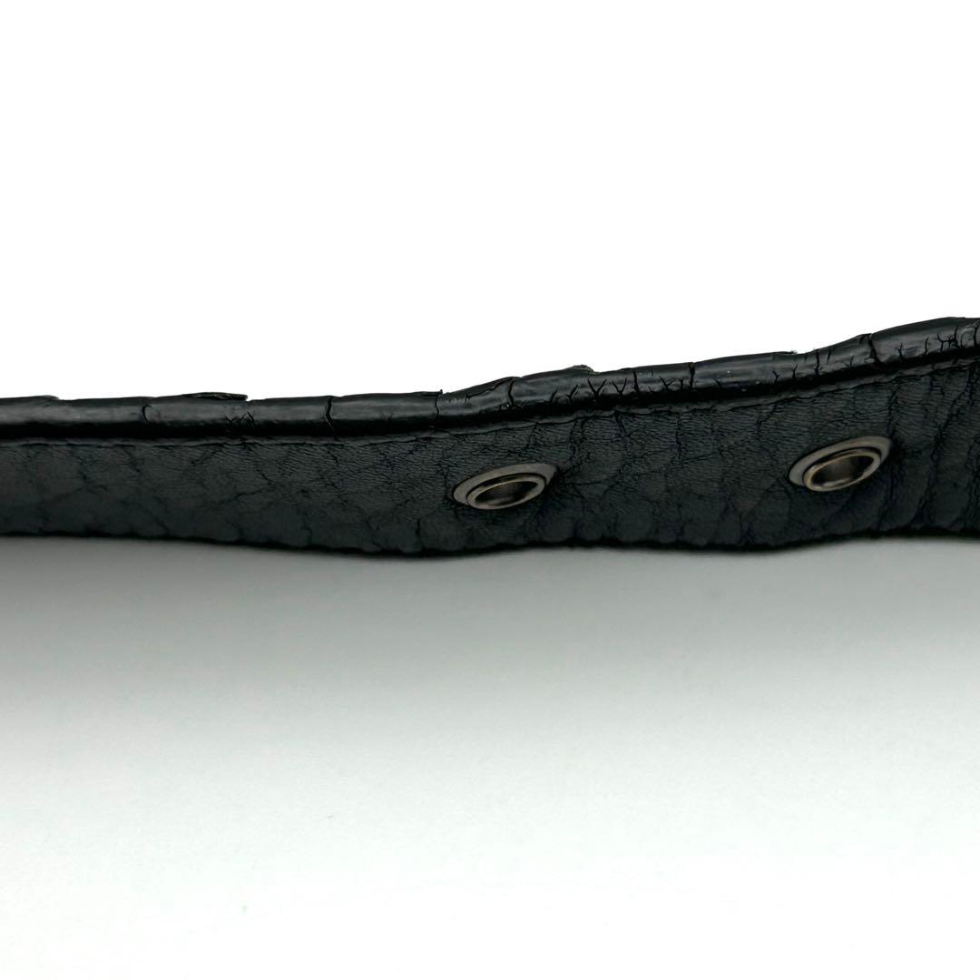 BOTTEGA VENETA ブラック 編み込み レザーベルト BALLY