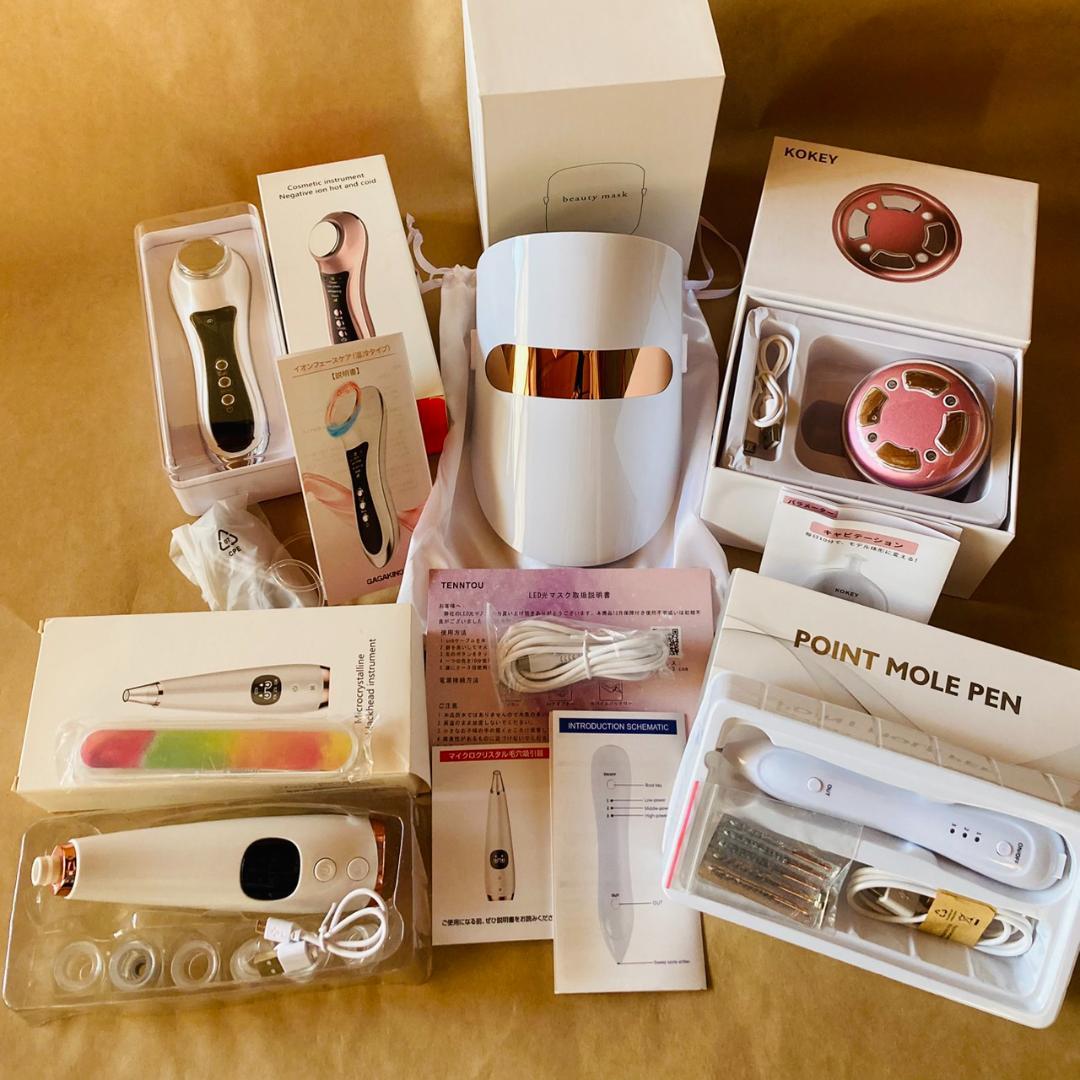 【おまとめ売り大特価☆豪華5点セット❣】美顔器・キャピテーション・LEDマスク他