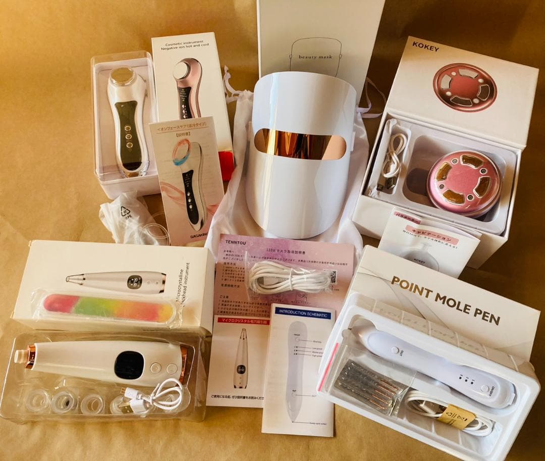 【おまとめ売り大特価☆豪華5点セット❣】美顔器・キャピテーション・LEDマスク他