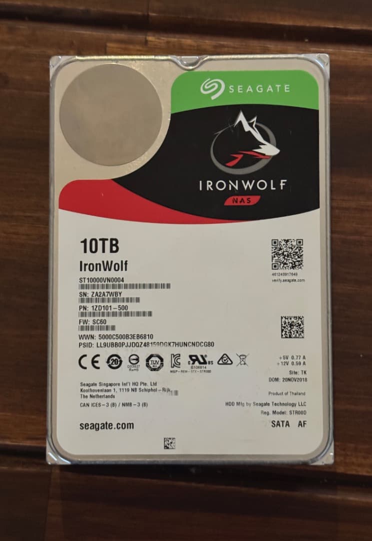 内蔵型ハードディスクドライブ Seagate IronWolf 10TB HDD