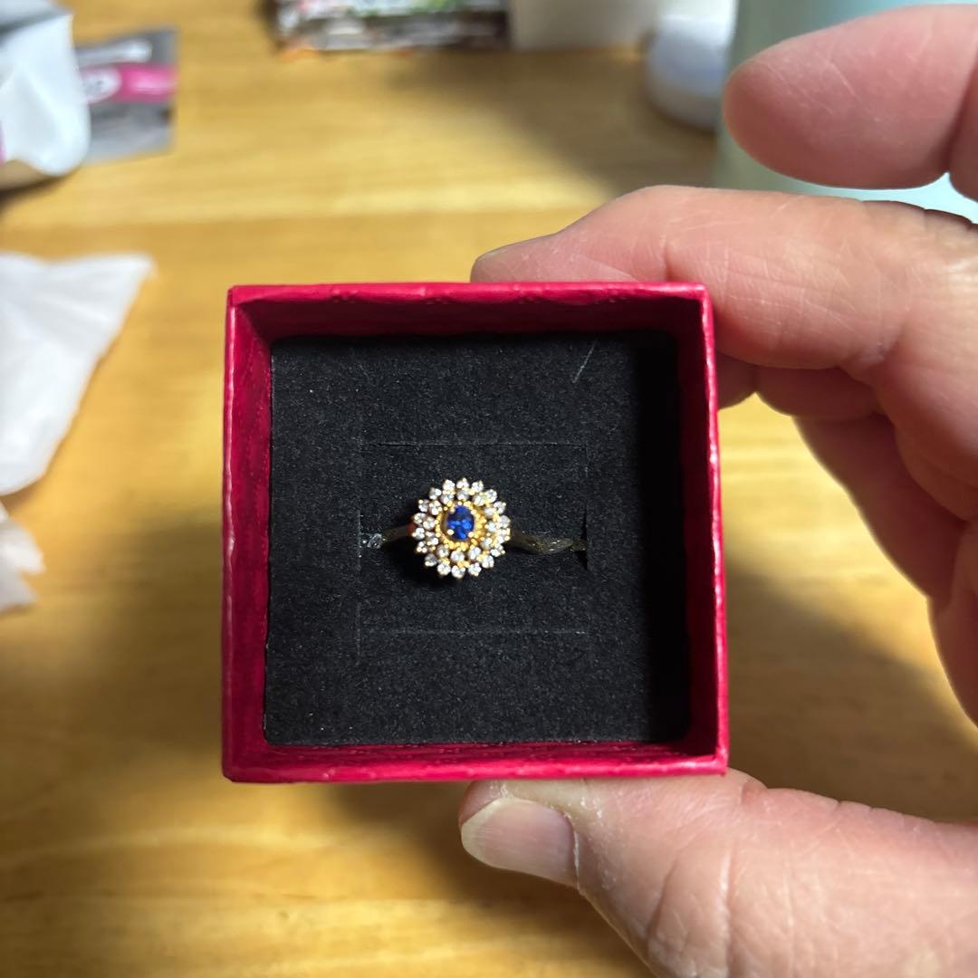 サファイアk18リング