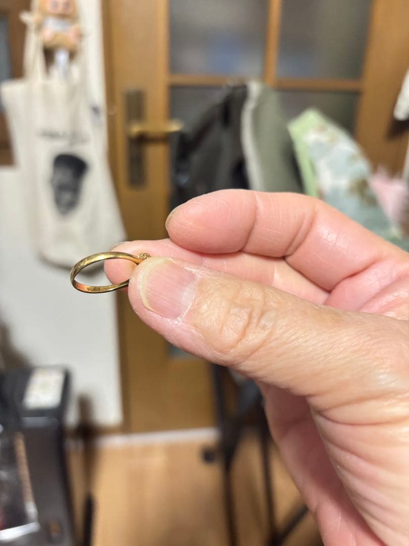 サファイアk18リング