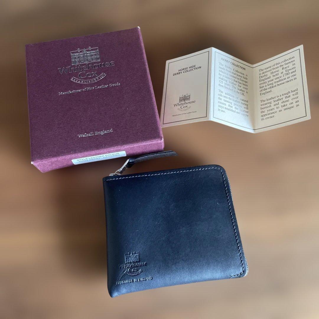 新品 紺 ホワイトハウスコックス 財布 マルチ ウォレット パース PURSE