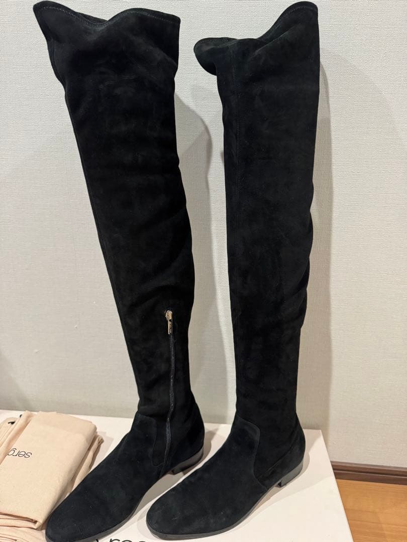 セルジオロッシ　スエードニーハイブーツ　37.5