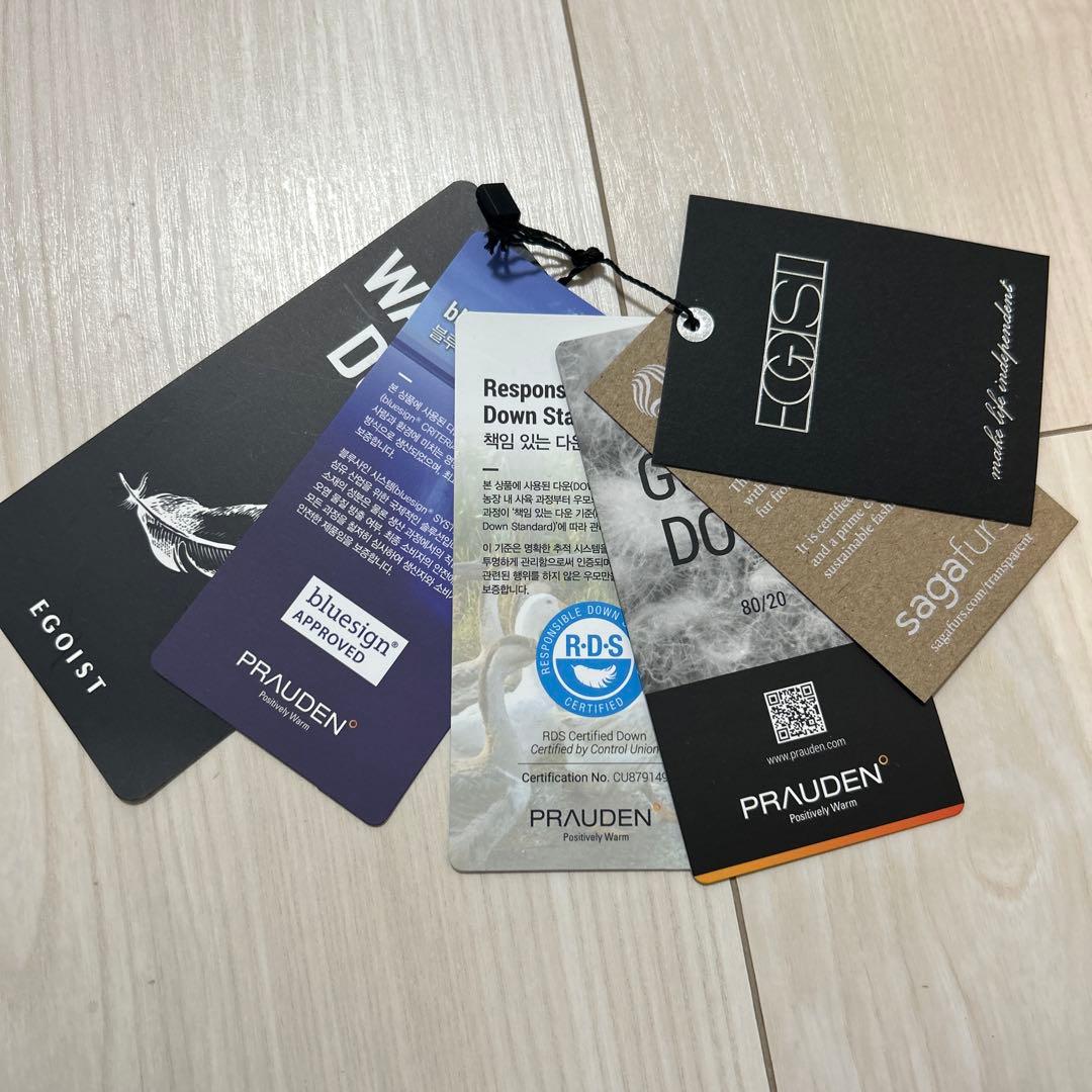 EGOIST リアルファー　ベルト付き　ダウンジャケット　ブラック